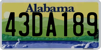 AL license plate 43DA189