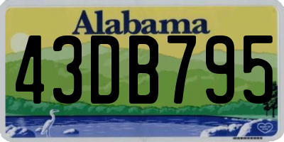 AL license plate 43DB795