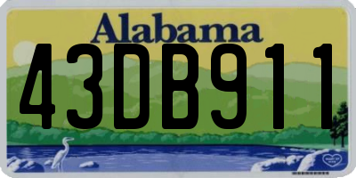 AL license plate 43DB911