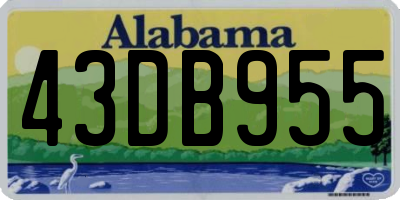 AL license plate 43DB955