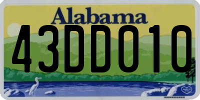 AL license plate 43DD010