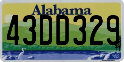 AL license plate 43DD329