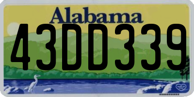 AL license plate 43DD339