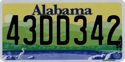 AL license plate 43DD342