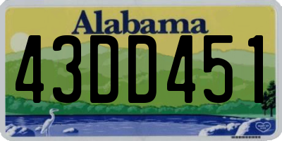 AL license plate 43DD451