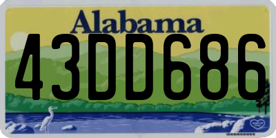 AL license plate 43DD686