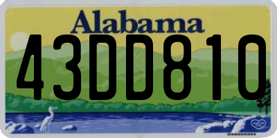 AL license plate 43DD810