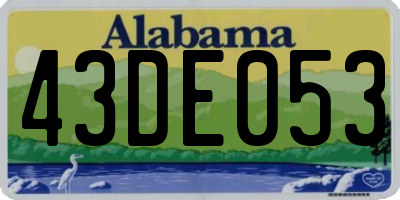 AL license plate 43DE053