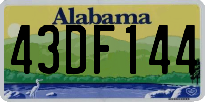 AL license plate 43DF144