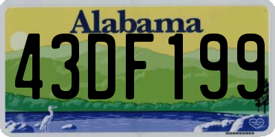 AL license plate 43DF199