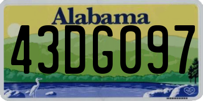 AL license plate 43DG097