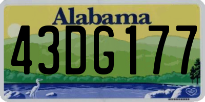 AL license plate 43DG177