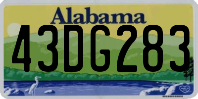 AL license plate 43DG283