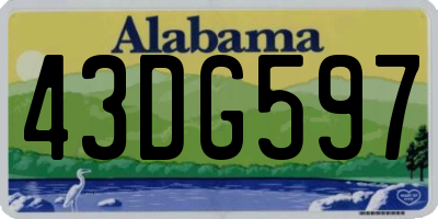 AL license plate 43DG597
