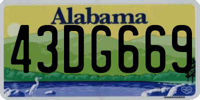 AL license plate 43DG669