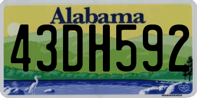 AL license plate 43DH592