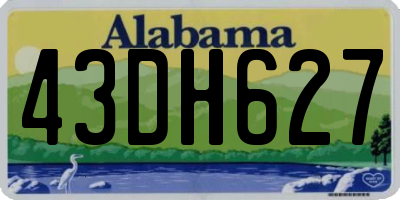 AL license plate 43DH627