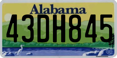 AL license plate 43DH845