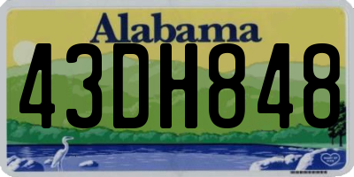AL license plate 43DH848