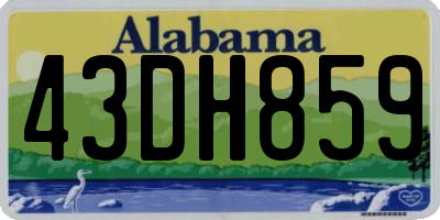 AL license plate 43DH859