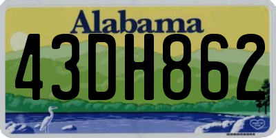 AL license plate 43DH862