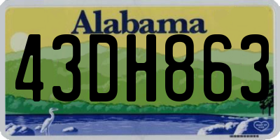 AL license plate 43DH863