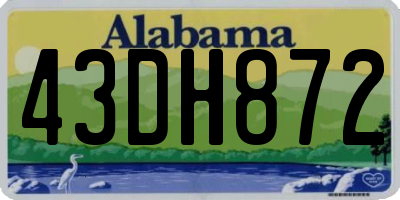 AL license plate 43DH872