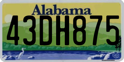 AL license plate 43DH875