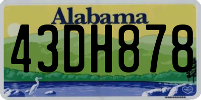 AL license plate 43DH878