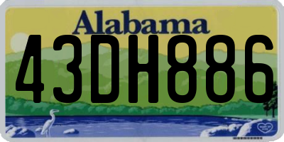 AL license plate 43DH886