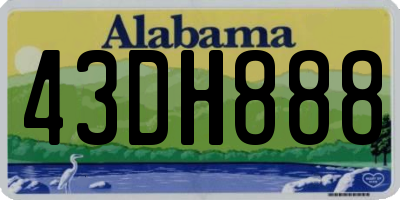 AL license plate 43DH888