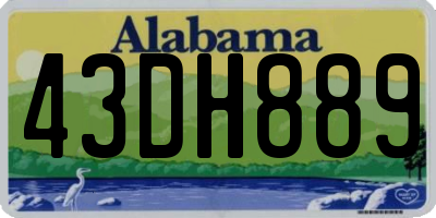 AL license plate 43DH889