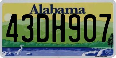 AL license plate 43DH907