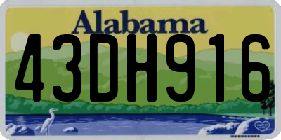 AL license plate 43DH916