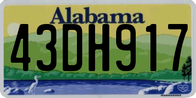 AL license plate 43DH917