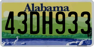 AL license plate 43DH933