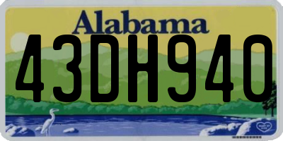 AL license plate 43DH940