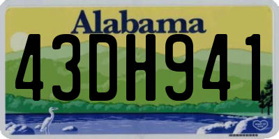 AL license plate 43DH941