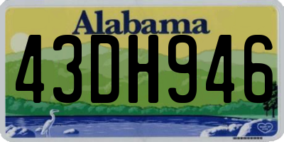 AL license plate 43DH946