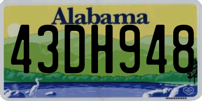 AL license plate 43DH948