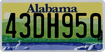 AL license plate 43DH950