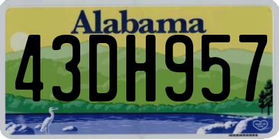 AL license plate 43DH957