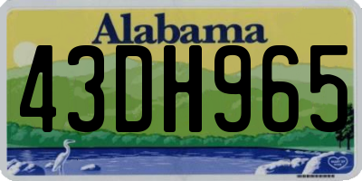 AL license plate 43DH965