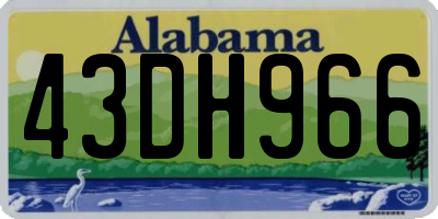 AL license plate 43DH966