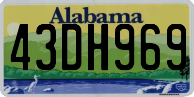 AL license plate 43DH969