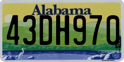 AL license plate 43DH970