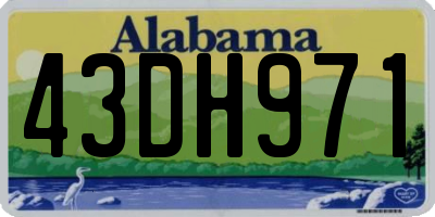 AL license plate 43DH971