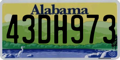 AL license plate 43DH973