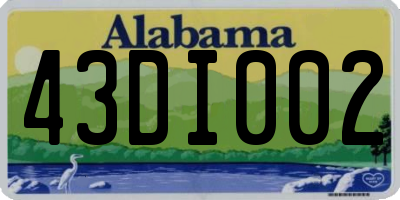 AL license plate 43DI002