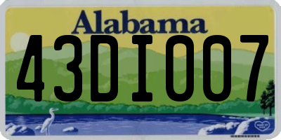 AL license plate 43DI007